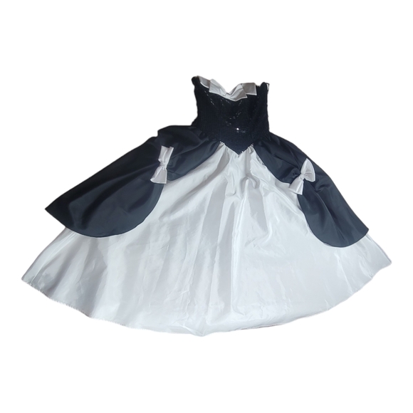 Nadine Vtg 80s Couture Dress Evening Gown Prom Corset Boned Winged Skirt Sequins - Picture 13 of 16